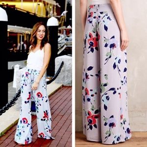 Anthropologie elevenses ambrosia floral pants